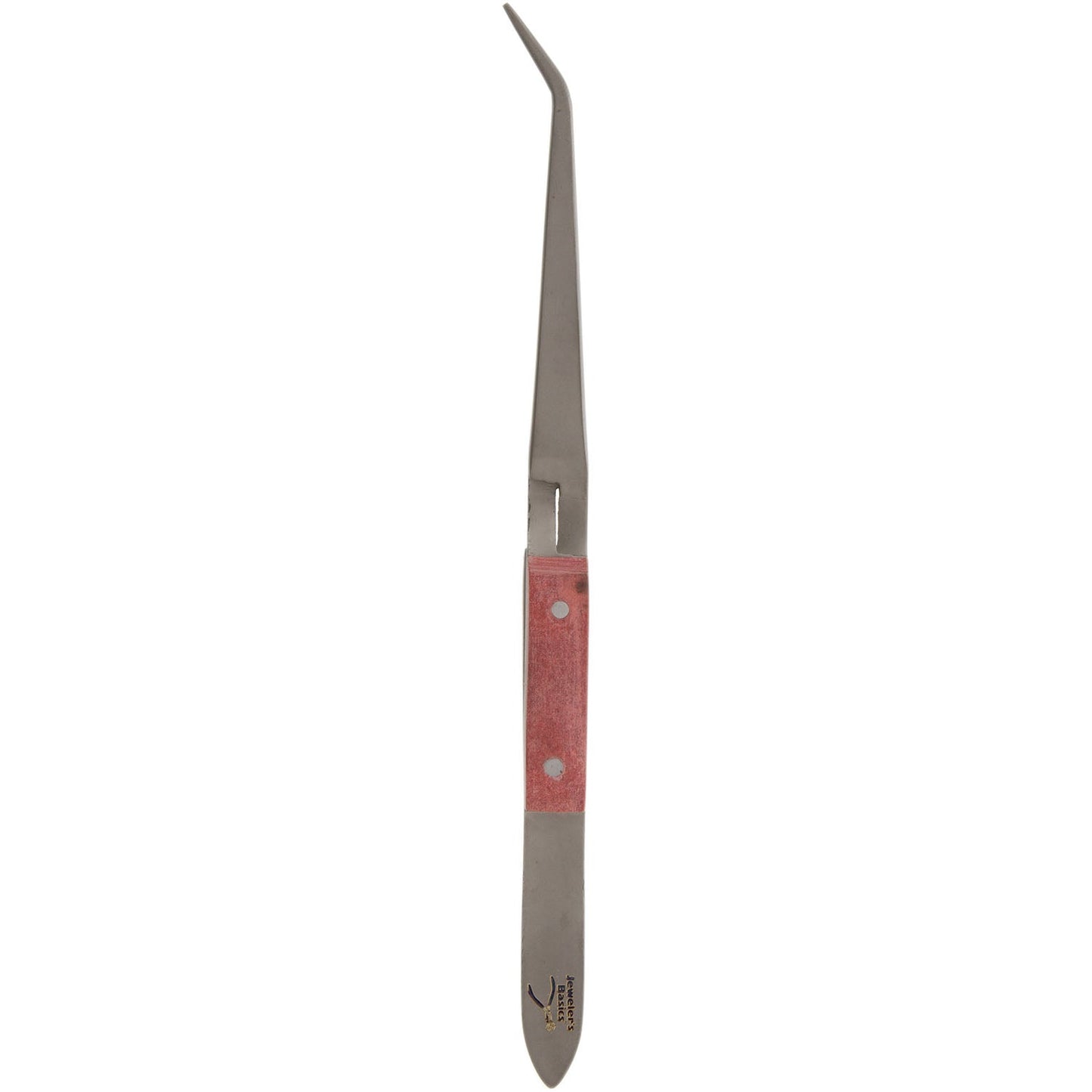 Jeweler's Basics® - Tweezers, Titanium Cross Lock Curved With Fiber Grips - 6.5"