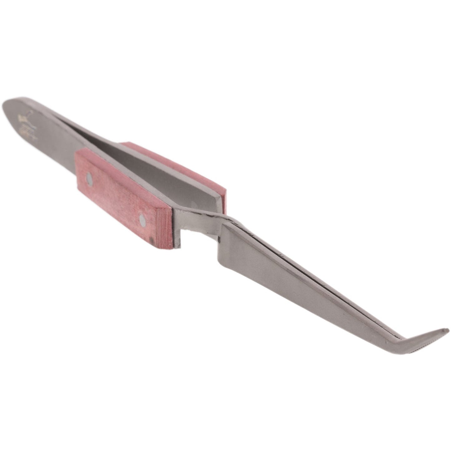 Jeweler's Basics® - Tweezers, Titanium Cross Lock Curved With Fiber Grips - 6.5"
