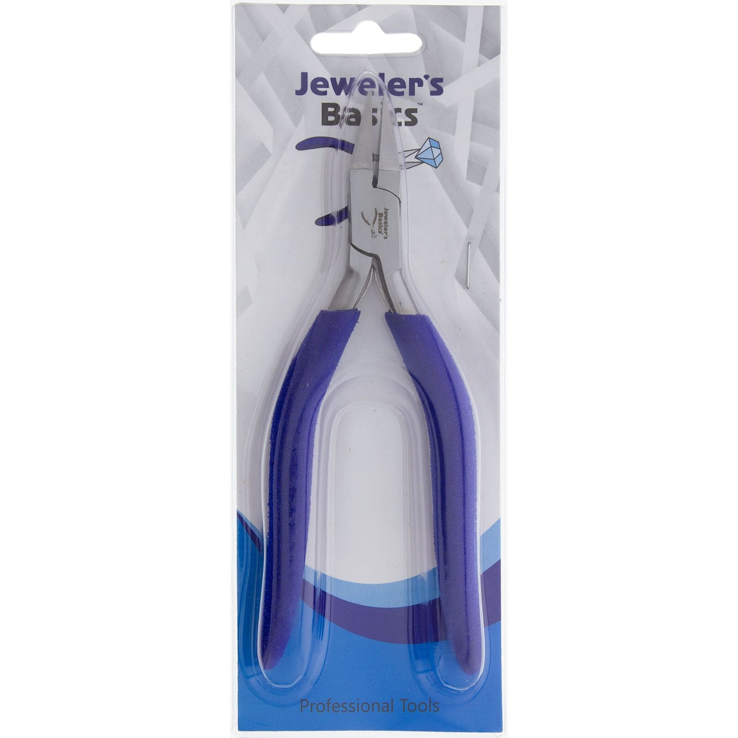 Jeweler's Basics® - Pliers, Flat Nose 1mm Jaws, Long Cushion Grip Handle