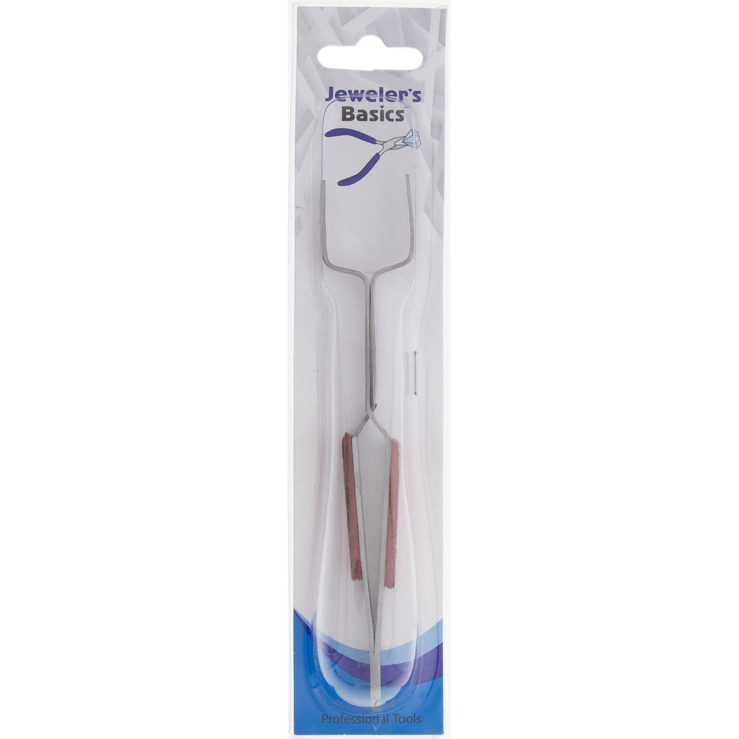 Jeweler's Basics® - Tweezers, Cross Lock Straight With Square Mouth - 6.25"