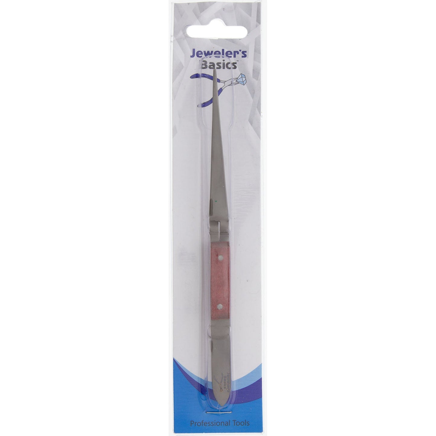 Jeweler's Basics® - Tweezers, Titanium Cross Lock Straight With Fiber Grips - 6.5"