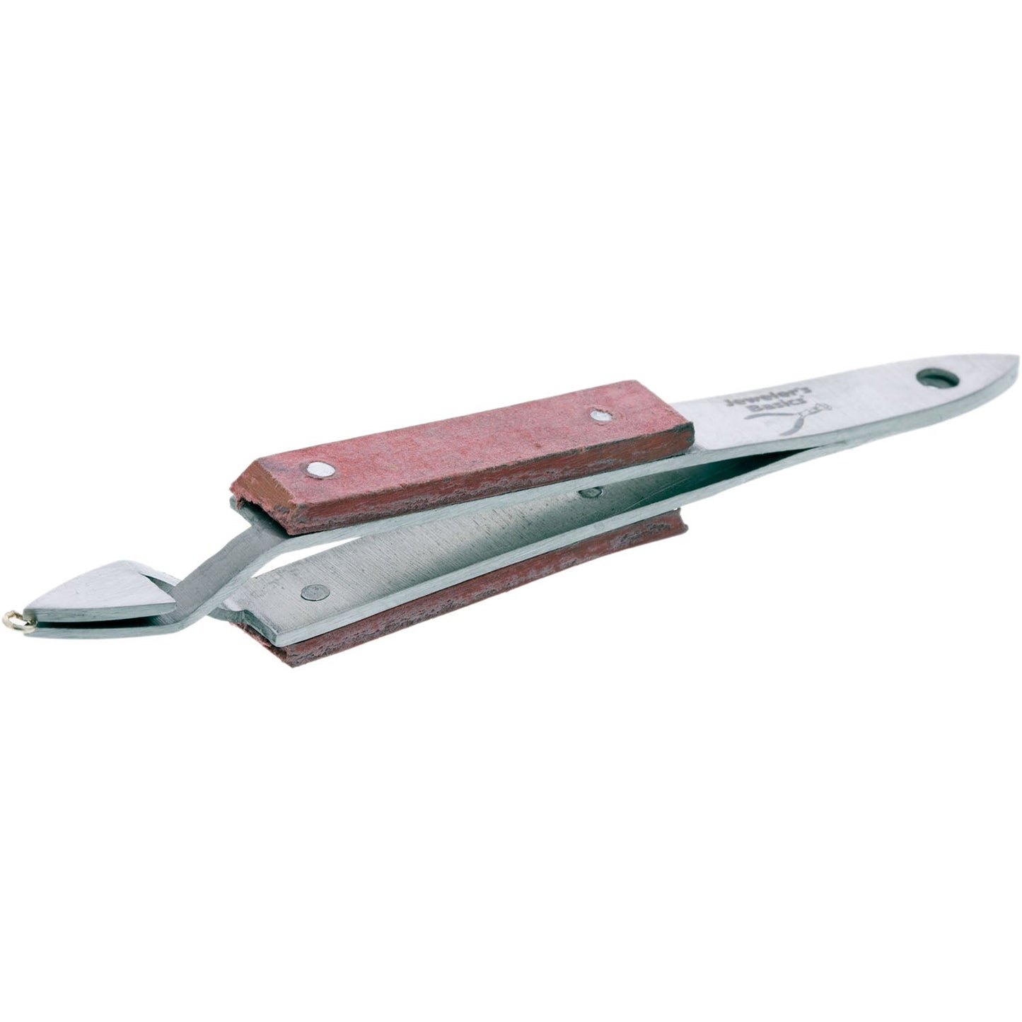 Jeweler's Basics® - Tweezers, Cross Lock Stubby With Fiber Grips 4.25”